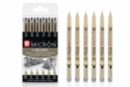 6 fineliners finos - Feutres calibrés et fineliners pour le dessin de précision 60437 - 10doigts.fr