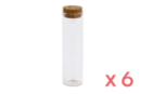Bottles with Cork Stopper - 6 Pieces - Glass Supports - 10doigts.fr