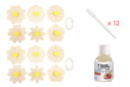 Wooden Diffuser Flowers - 12 pieces + 12 pipettes + strawberry fragrance - Parent's Day Kits 56592 - 10doigts.fr