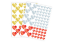 Gomets corazones metalizados - 1 set (150 gomets) - Pegatinas Corazones 17058 - 10doigts.fr