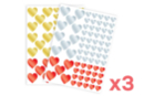 Gomets corazones metalizados - 3 lotes (450 gomets) - Pegatinas Corazones 17059 - 10doigts.fr