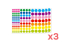 Bright Round Stickers - 3 sets (1044 stickers) - Assorted Shapes Stickers 17019 - 10doigts.fr