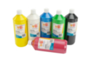 Gouache 1 Litre, basic colors - 6 bottles - Gouache Paint 10doigts 31115 - 10doigts.fr