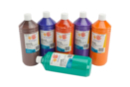 Gouache 1 Litre, Secondary Colors - 6 Bottles - Gouache Paint 10doigts 31116 - 10doigts.fr