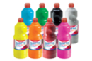 Giotto Gouache 1 liter - PROMOTION 8 assorted bottles - Liquid Gouache Paint 40104 - 10doigts.fr