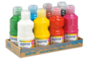 Gouache Giotto : Set de 8 flacons de 250 ml, couleurs assorties - Liquid Gouache Paint - 10doigts.fr