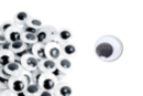 Ojos móviles grandes negros Ø 25 mm - 24 ojos - Ojos móviles - 10doigts.fr