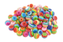 Large striped beads - approximately 50 beads - Acrylic Beads - 10doigts.fr
