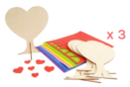 Kit Árboles del amor madera - 3 kits (12 piezas) - Objetos de madera para el hogar 58519 - 10doigts.fr