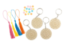 Kit llavero Mandalas en madera - 4 llaveros - Llaveros 56128 - 10doigts.fr