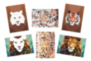 Kit 2 sticker sheets with numbers: Tiger and Lion - Creative Sticker Kits 59718 - 10doigts.fr