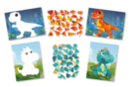 Dinosaur Stickers Chart Kit A5 - 2 pcs - Animal and Nature Kits 59724 - 10doigts.fr
