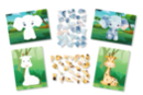 Sticker sheets with elephant and giraffe design - 2 pcs - Animal and Nature Kits 59728 - 10doigts.fr