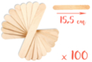 Maxi palitos de madera natural - 100 piezas - Accesorios en madera - 10doigts.fr
