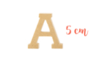 Medium Wooden Letter: A - Raw Wood Decor - 10doigts.fr