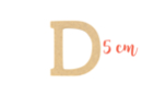 Medium Wooden Letter: D - Raw Wood Decor 15006 - 10doigts.fr