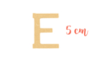 Wooden Letter Medium: E - Raw Wood Decor 15007 - 10doigts.fr