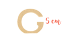Medium Wooden Letter: G - Raw Wood Decor 15009 - 10doigts.fr