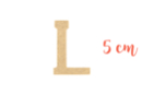 Medium Wooden Letter: L - Raw Wood Decor 15014 - 10doigts.fr