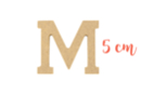 Medium wooden letter: M - Raw Wood Decor 15015 - 10doigts.fr