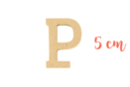 Medium wooden letter: P - Raw Wood Decor - 10doigts.fr