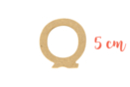 Wooden letter medium: Q - Raw Wood Decor 15019 - 10doigts.fr