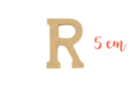 Medium Wooden Letter: R - Raw Wood Decor 15020 - 10doigts.fr