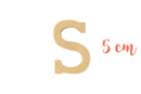 Medium Wooden Letter: S - Raw Wood Decor 15021 - 10doigts.fr