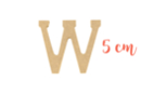 Medium Wooden Letter: W - Raw Wood Decor 15025 - 10doigts.fr