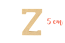 Medium Wooden Letter: Z - Raw Wood Decor 15028 - 10doigts.fr