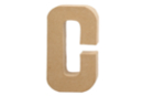 Cardboard Paper Mache Letter: C - Cardboard Letters 27702 - 10doigts.fr