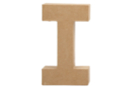 Cardboard Paper Mache Letter: I - Cardboard Letters 27708 - 10doigts.fr