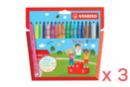 PROMO: Stabilo Trio fine tips (0.7 mm) - 54 markers (3 boxes of 18 markers) - Fine Tip Markers 59229 - 10doigts.fr