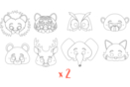 Animal Masks - Set of 2 (16 Masks) - Creative Masks for Kids 29701 - 10doigts.fr