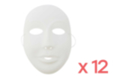 White Masks, Adult Size - 12 Pieces - Creative Masks for Kids 55528 - 10doigts.fr
