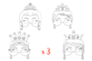 Princess Masks - Pack of 3 Sets of 4 - Creative Masks for Kids 12809 - 10doigts.fr