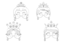 Princess Masks - Set of 4 - Creative Masks for Kids 12808 - 10doigts.fr