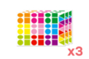 Maxi geometric stickers - 3 sets (405 stickers) - Assorted Shapes Stickers 17046 - 10doigts.fr