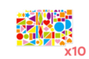 Fancy Stickers - 10 sets (1300 stickers) - Giant Stickers 17052 - 10doigts.fr