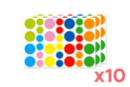 Large round stickers - 10 sets (1020 stickers) - Assorted Shapes Stickers 17044 - 10doigts.fr