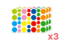 Large Round Stickers - 3 Sets (306 Stickers) - Assorted Shapes Stickers 17039 - 10doigts.fr