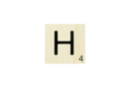 Maxi Scrabble Letter H - Wood Letters 41107 - 10doigts.fr