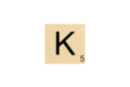 Maxi Scrabble Letter K - Wood Letters 41110 - 10doigts.fr