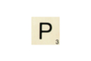 Maxi Scrabble Letter P - Wood Letters 41115 - 10doigts.fr