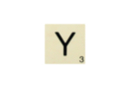 Scrabble letter Y - Wood Letters 41124 - 10doigts.fr