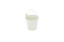 White Metal Bucket - Metal Supports 11743 - 10doigts.fr