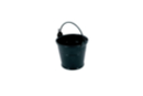 Black Metal Bucket - Metal Supports 12685 - 10doigts.fr