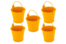 Yellow metal buckets - 5 pieces - Metal Supports 11764 - 10doigts.fr