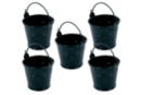 Black Metal Buckets - 5 Pieces - Metal Supports 12686 - 10doigts.fr