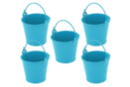 Blue Metal Buckets - 5 Pieces - Metal Supports 11760 - 10doigts.fr